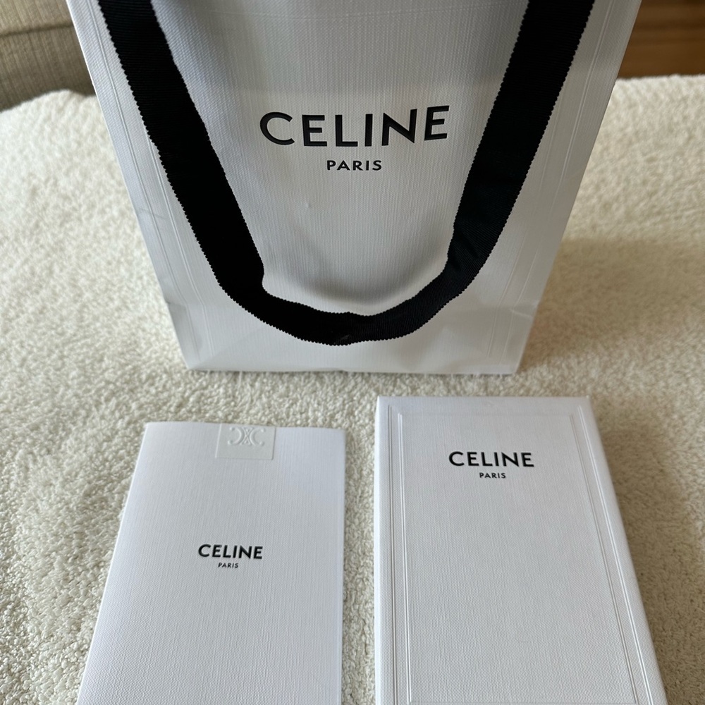 Celine Blue Leather Card Holder - Picture 3 of 4